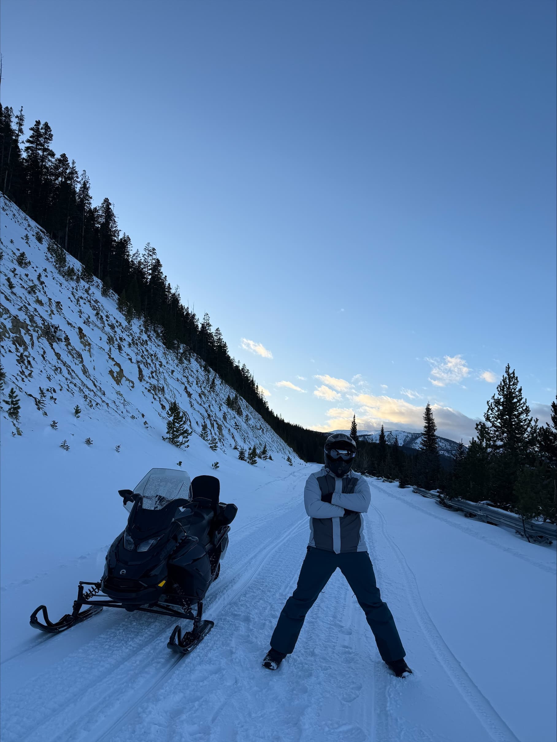 Snow skiing